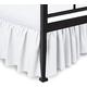 Ruffled Bed Skirt with Split Corners,Queen Dust Ruffle 16 inch Drop, 100% Microfiber Bedskirt with Platform Three Sided Coverage Ruffled Gathering Bed Skirts for Queen Beds,White