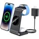 TOTU Ultra Magnetic 3-in-1 Wireless Charger: Foldable Charging Station for iPhone 14/13/12 Series, AirPods 3/2/Pro, and iWatch 2 - Travel Charger for Multiple Devices (Includes Adapter)