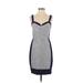 Madison Marcus Cocktail Dress - Mini Sweetheart Sleeveless: Purple Color Block Dresses - Women's Size X-Small