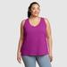 Eddie Bauer Plus Size Women's Tempo Light V-Neck Tank - Deep Magenta - Size 3X