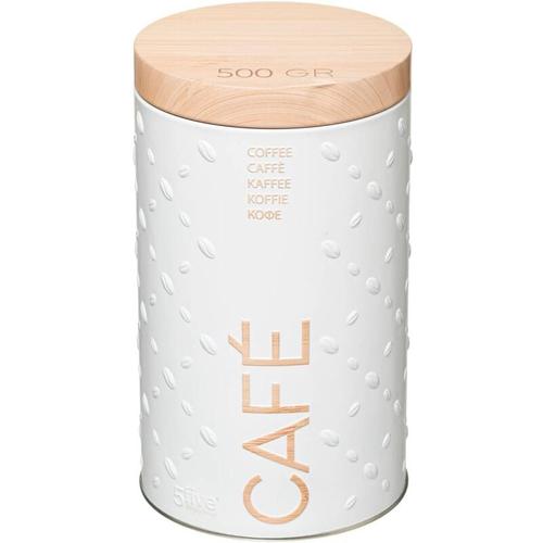 5five – kaffeedose aus metall 500g scandinave nature weiß – weiß