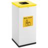 Poubelle de recyclage- 60 l - blanc - labellisée emballages recyclables Poubelle tri sélectif Bac