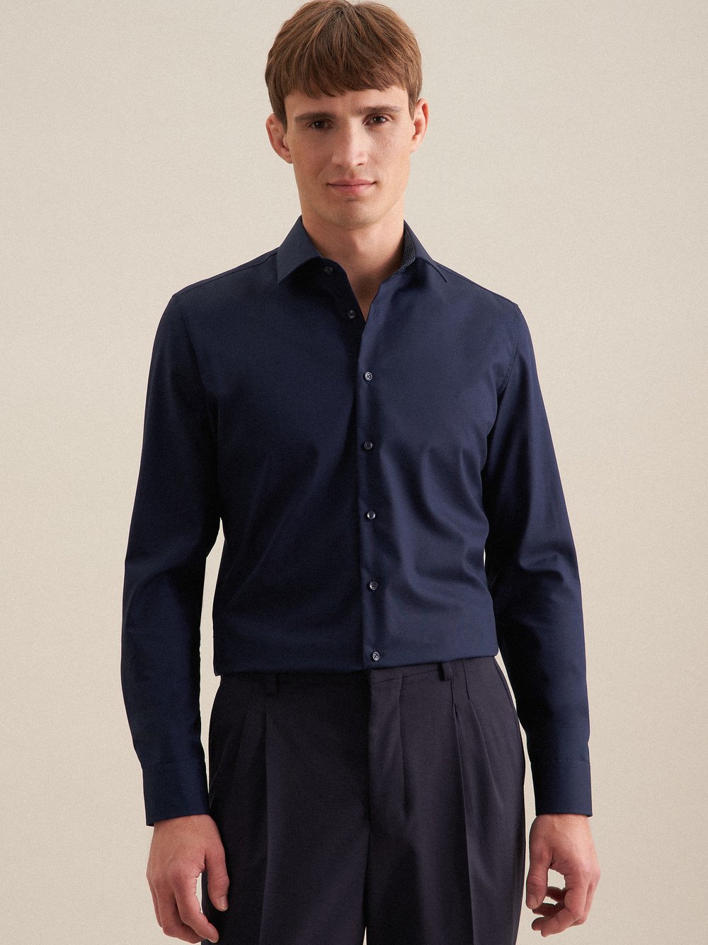 Seidensticker Business Hemd Herren Slim Fit Baumwolle blau, 38 Image