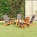 vidaXL 4 Piece Adirondack Patio Lounge Set Solid Wood Acacia