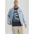 Jeansjacke JACK & JONES "JJIJEAN JJJACKET MF 023" Gr. L, blau (blue denim) Herren Jacken Übergangsjacken