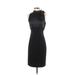 Rampage Cocktail Dress - Sheath Mock Sleeveless: Black Print Dresses - Women's Size 5