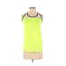 Nike Active Tank Top: Yellow Color Block Activewear - Women's Size Small