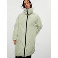 Dorothy Perkins Funnel Neck Diamond Padded Longline Oversized Coat - Sage, Green, Size S, Women