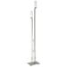 Metra 74.7" High Tall Sterling Twin Floor Lamp With Opal Glass Shade