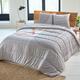 Couette chaude 240x220 gris en polyester