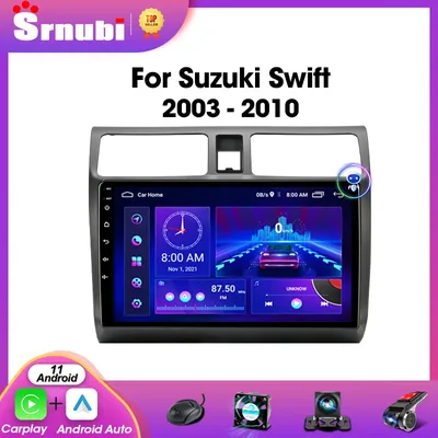 Srnubi-Lecteur multimédia de voiture pour Suzuki Swift 2003-2010 10 " Carplay 2 Din Android 11