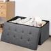 Costway 31.5''Fabric Foldable Storage Ottoman Toy Chest W/Removable