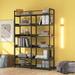 Industrial Rectangle Six-Tier Shelf Design Stainless Steel Metal Frame