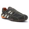 Slip-On Sneaker GEOX "UOMO SNAKE", Herren, Gr. 41, grau (dunkelgrau, beige), Veloursleder, Textil, sportlich, Schuhe, Freizeitschuh, Slipper mit Geox Spezial Membran