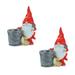 Set of 2 Gnomes with Pail and Bunny Christmas Tabletop Figurines 11.25"