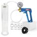 LeLuvÂ® Maxi Penis Pump w/ Blue Handle Clear Hose + Gauge | TPR Sleeve 4 Constriction Rings | 12 x 2.25 Cylinder