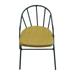 Dollhouse Back Rocking Chair Miniature Back Side Chair for Kitchen Furniture Black