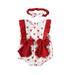 Holiday Savings Deals! Kukoosong Baby Girl Clothes Baby Bodysuits Valentine s Day Baby Girls Cute Print Rompers+Bow-Knotheadband Two-Piece Set White 6-12 Months