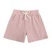 B91xZ Toddler Shorts Boys Kids Unisex Toddlers And Babies Cotton Pull On Shorts Breathable Cotton Baby Boys Girls Shorts Pink Sizes 3-4 Years