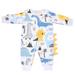 Winter Autumn Baby Clothes Adorable Kids Dinosaur Printed Onesies Warm Jumpsuits for Boys Girls (Size 60cm)