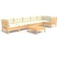 vidaXL 7 Piece Patio Lounge Set with Cushions Black Pinewood