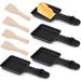 Raclette Pans Mini Pack of 4 Raclette Pans Raclette Pans Raclette Shovel Raclette Grill Raclette Replacement Pans for Universal Electric Grill Cheese Eggs Black