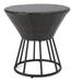 Noble House Crete Outdoor Wicker Hourglass Cage Side Table in Multibrown/Brown