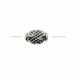 Crosshatched Oval Bead 12x7mm Pewter Antique Silver Plated (Package of 2)