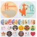 24 pcs Baby Milestone Stickers Holiday Baby Month Stickers Newborn Monthly Stickers