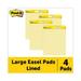 Post-it Self-Stick Easel Pad - 4 per carton - 25 x 30.50 - Yellow