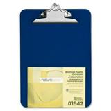 Nature Saver 01542 Plastic Clipboard Recycled 1-Inch Cap 9-Inch x12-Inch Blue
