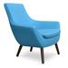Lounge Chair - sohoConcept Rebecca Wood Lounge Chair Wood/Wool/Fabric in Green/Blue | 31 H x 31 W x 28 D in | Wayfair REB-WD-WNG-20