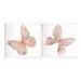 Stupell Industries A2-566-Giclee & Glam Butterflies Nature 2 Pieces Graphic Art in Pink | 12 H x 12 W x 0.5 D in | Wayfair a2-566_wd_2pc_12x12