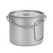 1100ml Titanium Pot Ultralight Portable Hanging Pot with Lid and Foldable Handle Outdoor Camping Hiking Backpacking