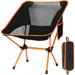 DEFNES Folding Camping Chair Lightweight Backpacking Chair with Carry Bag and Side Pocket for Camping Hiking Beach Fishing Travel and Picnic