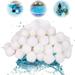 1.5 lbs Pool Filter Balls - Eco-Friendly Fiber Filter Media for Swimming Pool Sand Filters (Equals 50 lbs Pool Filter Sand) - Higher & More Efficient Water Filtration Sand