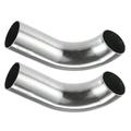 Unique Bargains 2pcs Bend Elbow Pipe Tube 0.98 OD 3.43 1.97 Leg Length 90 Degree Exhaust Pipe Air Intake Tube for Car