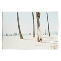 Stupell Surfboard Leaning Tropical Palm Trees Landscape Photography Wall Plaque Unframed Art Print Wall Art