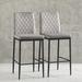 George Oliver Modern Velvet Stool Bar Stool Dining Chair Set Of 2 Metal in Gray | 38 H x 15.7 W x 19.7 D in | Wayfair