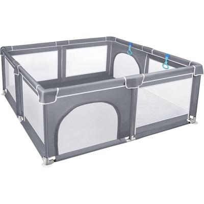 Naizy - Laufstall Baby xxl Laufgitter 200x180cm Krabbelgitter mit atmungsaktivem Netz und Image