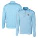 Men's Cutter & Buck Powder Blue Los Angeles Chargers Helmet Stealth Heathered Quarter-Zip Pullover Top