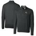 Men's Cutter & Buck Charcoal San Francisco 49ers Helmet Lakemont Tri-Blend Quarter-Zip Pullover Sweater