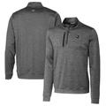 Men's Cutter & Buck Gray Minnesota Vikings Helmet Stealth Heathered Quarter-Zip Pullover Top