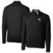 Men's Cutter & Buck Black Miami Dolphins Helmet Lakemont Tri-Blend Quarter-Zip Pullover Sweater