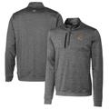 Men's Cutter & Buck Gray San Francisco 49ers Helmet Stealth Heathered Quarter-Zip Pullover Top