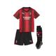 Trainingsanzug PUMA "AC Milan 23/24 Heimtrikot Mini-Kit Jugendliche" Gr. 104, rot (for all time red black) Kinder Sportanzüge Puma