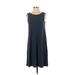 Eliane Rose Casual Dress - A-Line High Neck Sleeveless: Gray Print Dresses - Women's Size Small