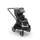 Bugaboo Dragonfly City Pushchair, Lightweight Compact Baby Stroller with One Hand Easy Fold in Any Position, Full Suspension, XL Underseat Basket, Black Chassis and Forest Green Sun Canopy