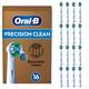 Oral-B Pro Precision Clean Electric Toothbrush Head, X-Shape And Angled Bristles for Deeper Plaque Removal, Pack of 16 Toothbrush Heads, Suitable For Mailbox, White