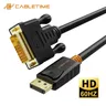 CABLEsmen-Câble Display Port vers DVI M/M Noir Adaptateur de Connexion DP vers DVI 1080P 3D pour